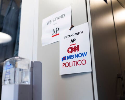 Defending reporter ban, Justice Department argues stories on Trump’s ballroom project, Iran war threaten national security
