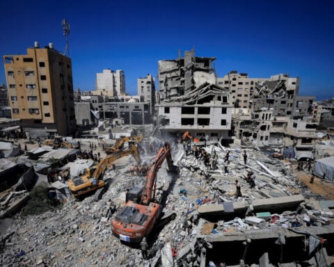 Race to evacuate war-damaged Gaza buildings after deadly apartment block collapse