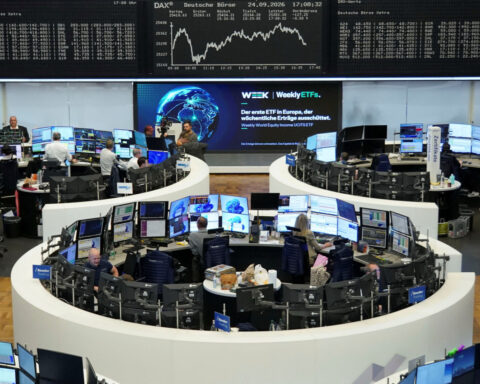 European shares log weekly gains as oil prices ease, Mideast tensions linger