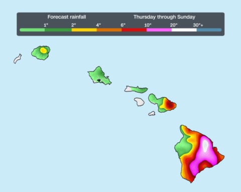 Deluge begins in Hawaii as Hurricane Nolo continues to strengthen