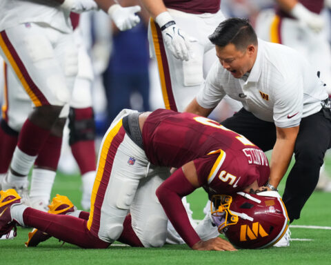 No surgery on the table as the Commanders talk about how to get Jayden Daniels back on the field