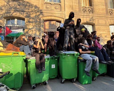 Students protest and public sector workers strike ahead of French budget