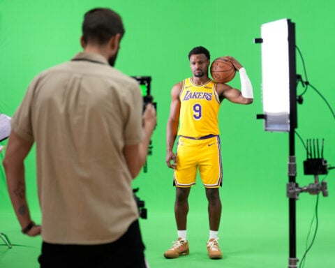 Bronny James unbothered by father LeBron's departure, eager to be his own man with younger Lakers