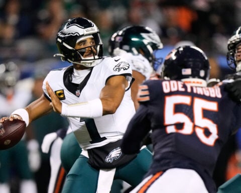 Jalen Hurts wants the Eagles to learn from their mistakes in a loss to the Bears