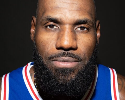NBA-With trophy hopes high, Philadelphia gets party going early for LeBron