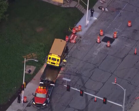 'I just flew across the bus': Car, bus and police car crash hospitalizes 4
