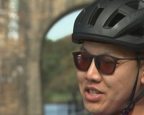 Bicyclist honoring grandmother in cross-country journey for cancer research