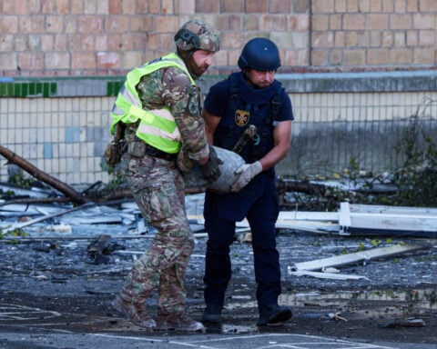 A Russian drone hits a Kyiv school as Moscow presses its aerial campaign against Ukraine