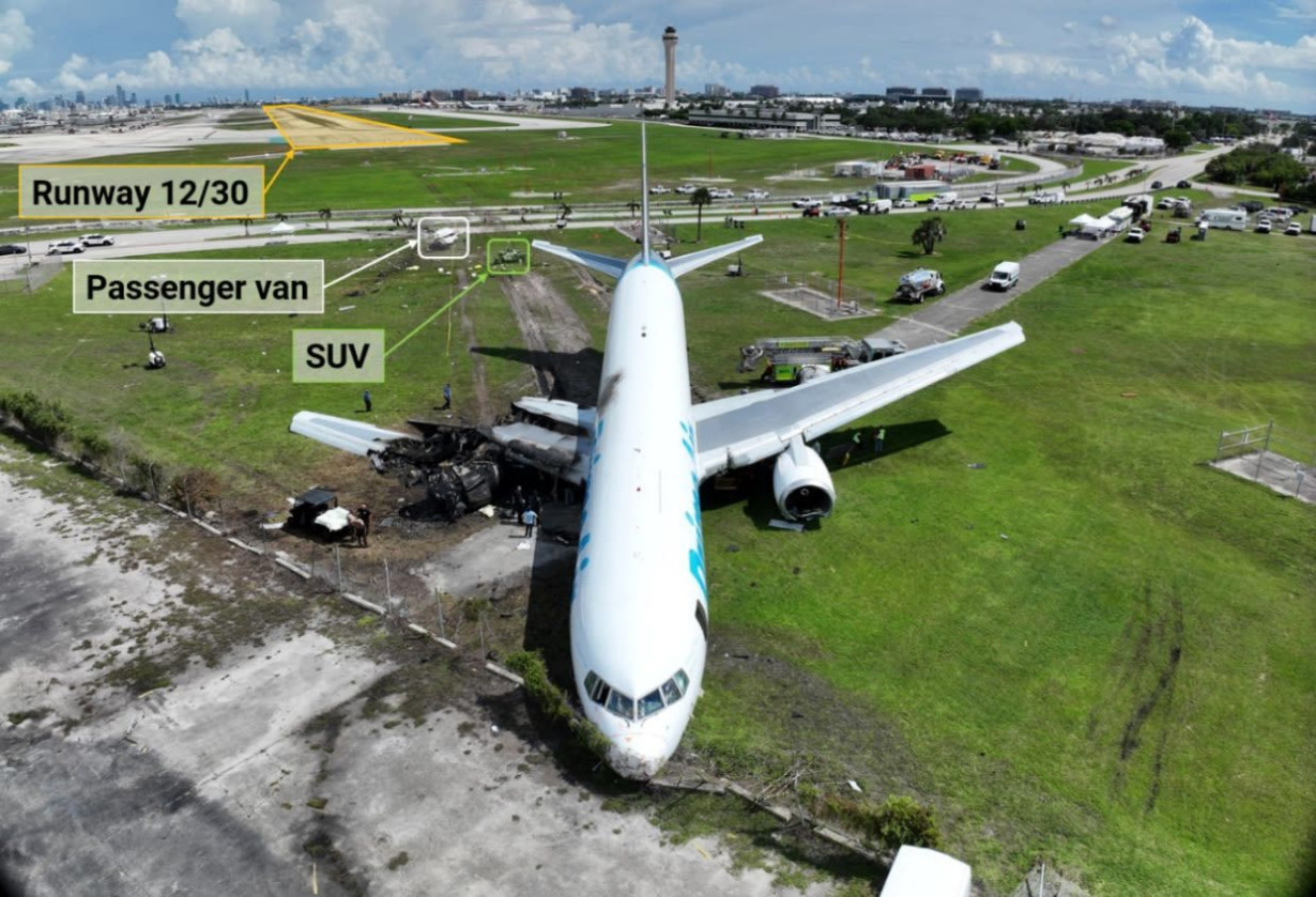 Amazon Air cargo plane flew past nearly half of Miami runway before deadly landing, NTSB says