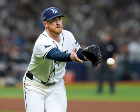 Wells ends Rasmussen's no-hit bid in 8th inning in Game 1 of Yankees-Rays AL Division Series