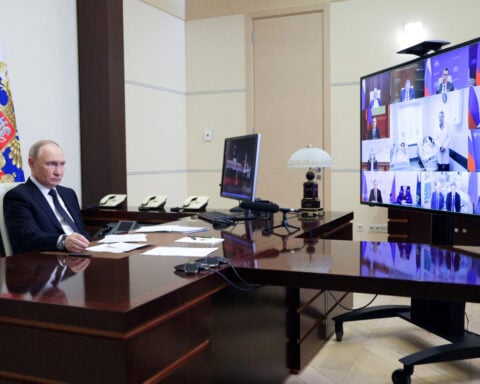 Russia says it hit Kyiv bridge, two vessels in Black Sea