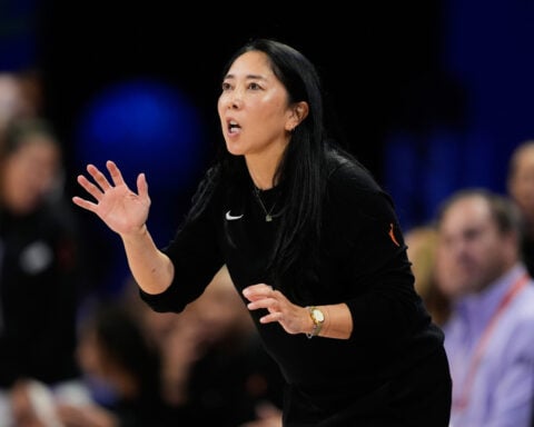Natalie Nakase ready to coach Valkyries in WNBA semifinals after going down to floor in scary moment