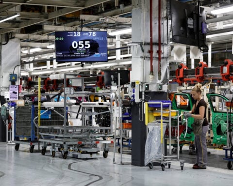 French services sector returned to growth for first time since December, PMI shows