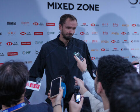 Medvedev disqualified from China Open for hitting spectator with a ball during semi vs. Djokovic