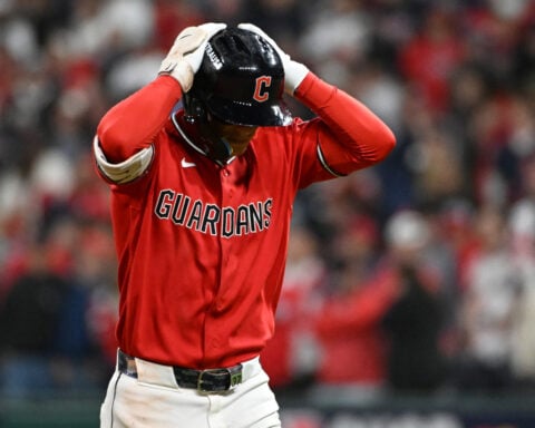 Guardians' bats go cold again, wasting Gavin Williams' 11 strikeouts in Game 2 loss