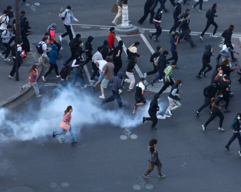 Police fire teargas as French school protests cause 'heaviest toll in decades'
