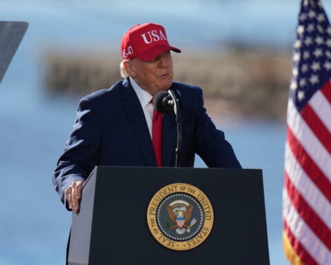 The Latest: Trump doesn’t commit to repaying federal funds already spent on controversial ads