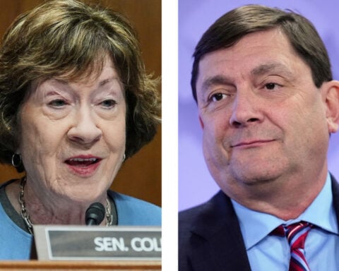 In first Maine Senate debate, Collins seeks to distance herself from Trump