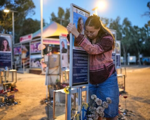 Israelis mourn Oct. 7 attack as Palestinians in Gaza languish in ruins of the war it sparked