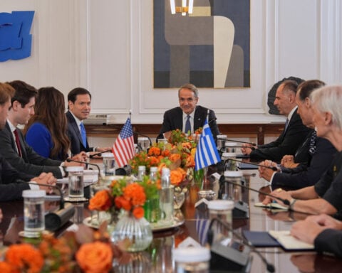 Rubio, in Athens, ties ancient values to 'America First'