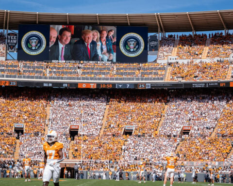 The midterm elections won't keep Trump from college football on Saturday. A hurricane might