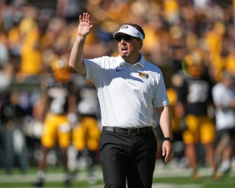 Missouri coach Eli Drinkwitz says freshman Johnnie 'DJ' Jones receives a heart transplant