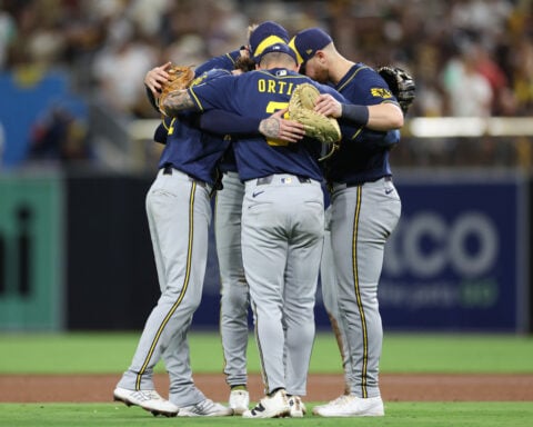 Brewers celebrate clinching win over Padres with an eye on looming NLCS showdown with Dodgers