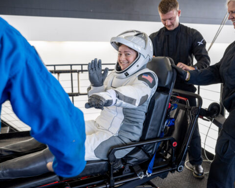 Four astronauts return to Earth after eight months in space