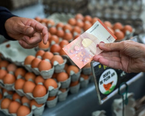 Euro falls, set for fifth straight weekly drop as oil prices rise