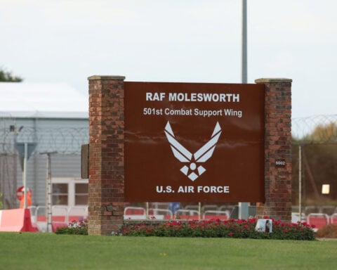 Two men arrested at UK airbase used by US released on bail