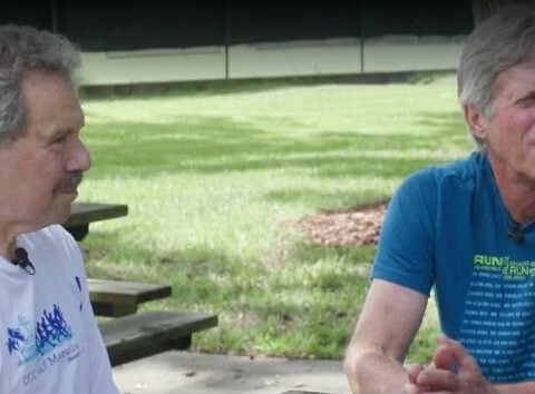 Two runners celebrate 50 years of running half marathon