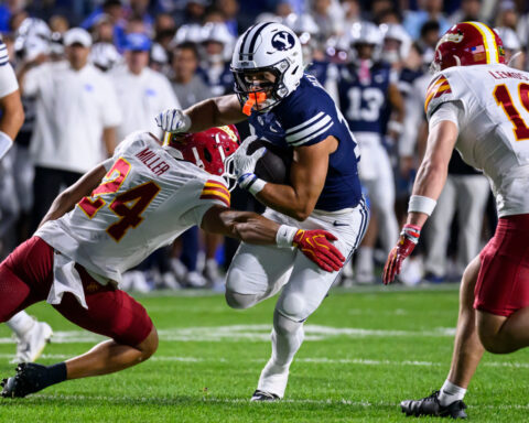 Bear Bachmeier powers No. 8 BYU past Iowa State, 24-10