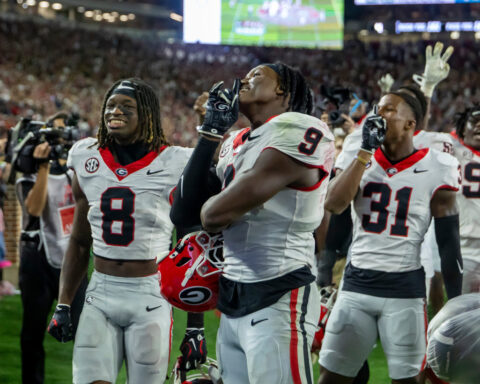 Dwight Phillips Jr. and No. 2 Georgia run past No. 6 Alabama 20-17 in an SEC clash