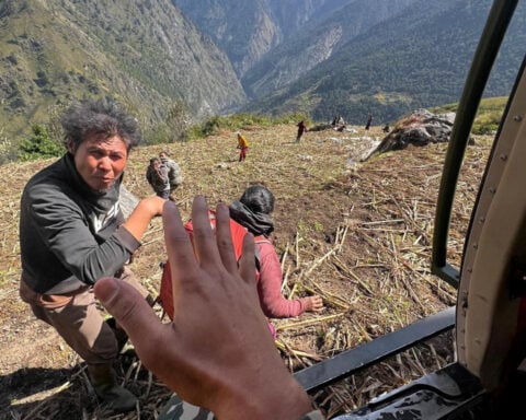 Nepal urges villagers to evacuate after flood triggered by landslide, 5 missing