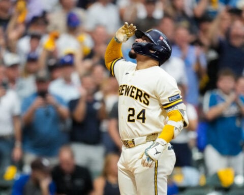 William Contreras is becoming a swaggy postseason star for the Brewers with his slow home run trots