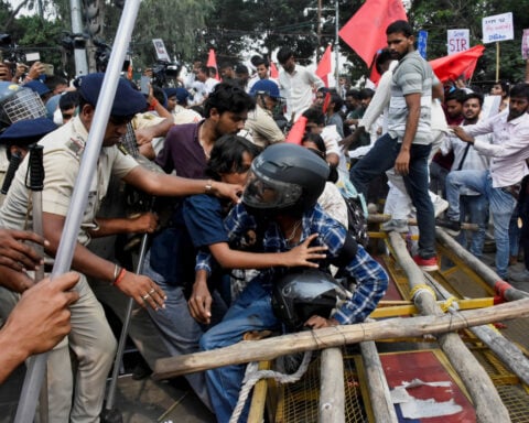 Indian police detain 'cockroach' movement leaders demanding election chief's resignation