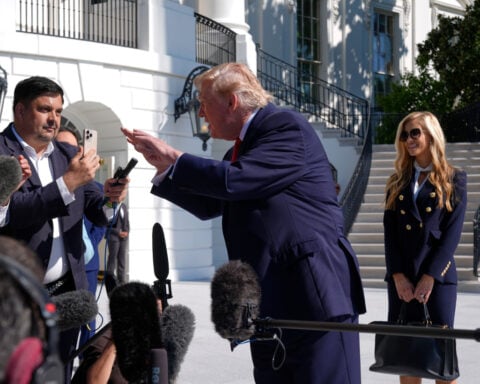 The Latest: Ambassador Kimberly Guilfoyle resigns, vows to challenge allegations of improper conduct