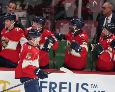 Brady Tkachuk becomes 3rd Florida player with back-to-back hat tricks
