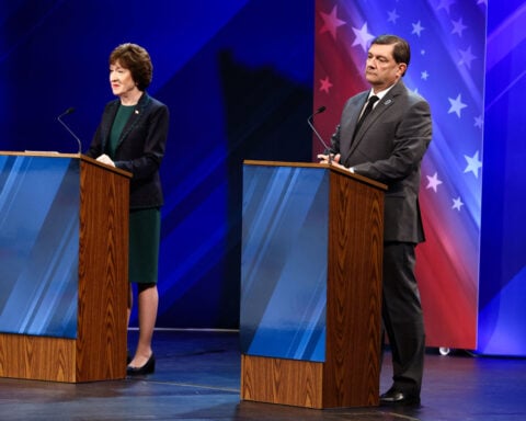 Protester interrupts Maine Senate debate and confronts GOP Sen. Collins on data centers