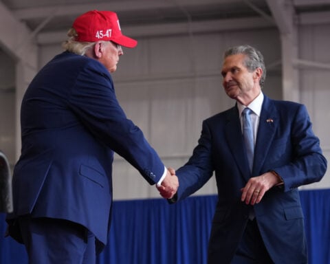 Trump rallies with top Republicans in critical battleground state of Georgia