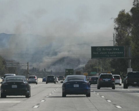 New wildfire in Southern California explodes in size, burning multiple homes