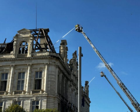 In France's Limoges, the fire-ravaged town hall rekindles memories of Notre Dame