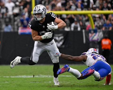 Bills' C.J. Gardner-Johnson apologizes after his ejection for spitting at a Raiders player