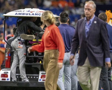 US airman who died after rappel fall at a college football game in Texas is identified