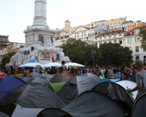 Portuguese police clear housing protest camps, arresting 55