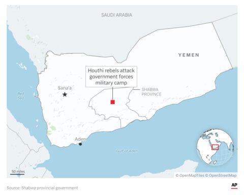 Houthis attack besieged city in Yemen that UN says is at 'grave risk'