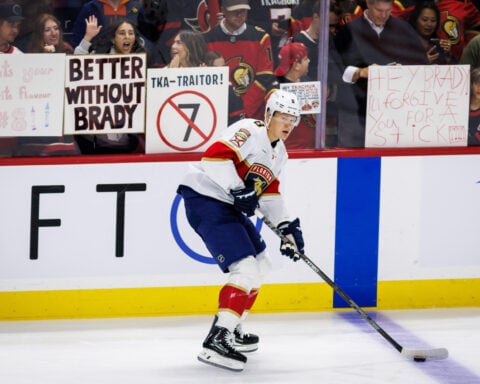 Brady Tkachuk gets ice-cold reception in return to Ottawa with Florida Panthers
