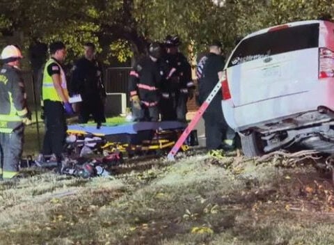 Aurora firefighters rescue trapped driver after crash