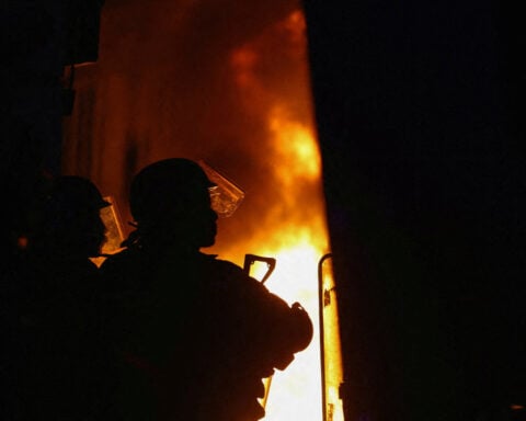 Violence flares in Paris after largely peaceful protests across France