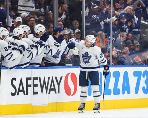 Nylander scores twice to reach 300 NHL goals as Maple Leafs rout Oilers 7-2